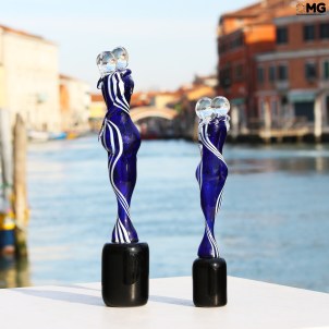 Lovers Sculpture - Blue - Murano Glass - Venetian glass