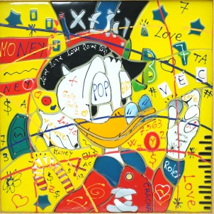 Zio paperone -  Quadro in Vetrofusione 