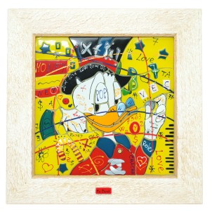 Zio paperone -  Quadro in Vetrofusione 