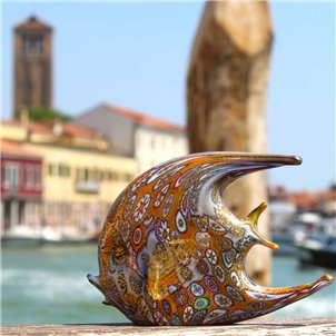 Pesce figurina in murrine e oro - Animali - Vetro di Murano Originale OMG