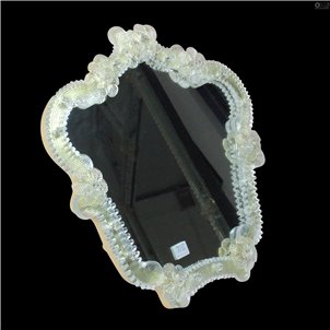 Specchio Veneziano da tavolo cristallo e foglia oro 24 kt