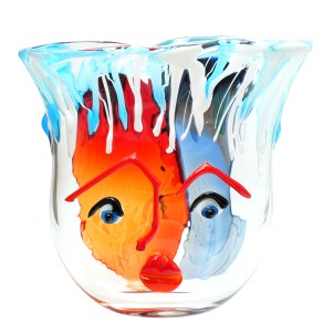 Vaso Musana - Fran - Tributo a Picasso - Vetro di Murano Originale OMG