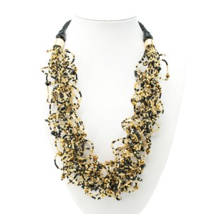 Collana Millefili Conterie - Amar - Nero & Oro - Vetro di Murano Originale OMG