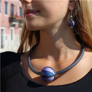 Necklace Odissea - Purple - Original Murano Glass