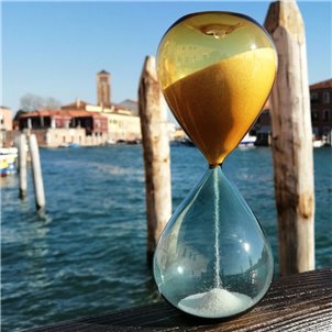 Reloj de arena - Amarillo - Vidrio de Murano original Omg