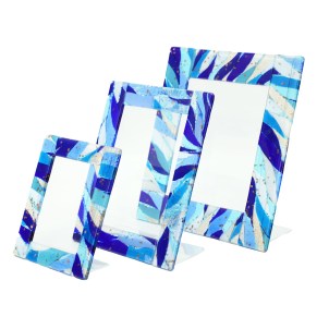 Marco de fotos Nuance - Azul - Vidrio de Murano original OMG