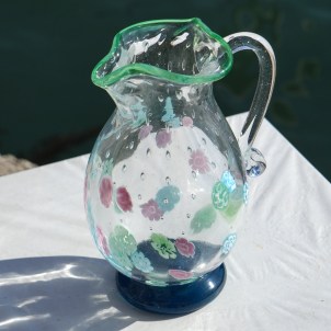 Pisa Pitcher - Murano Glass - Millefiori decoration