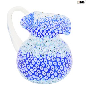 Millefiori Pitcher - Blue - Original Murano Glass OMG