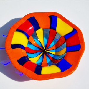 Placa de rompecabezas - Multicolor - Vidrio de Murano original OMG 