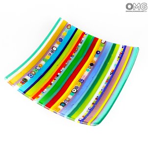 Plato Nuance - Millefiori - Vidrio de Murano original OMG