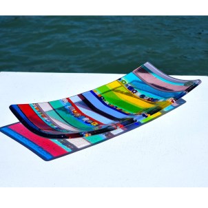 Plato Nuance Long - Millefiori - Vidrio de Murano original OMG