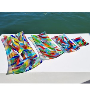 Plato Nuance Long - Multicolor - Vidrio de Murano original OMG