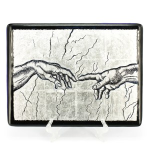 Giudizio universale - Michelangelo - Argento - Vetro di Murano Originale OMG