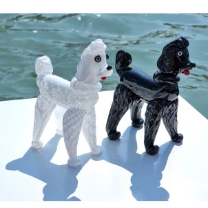  Barboncino Nero - Cane - Vetro di Murano Originale OMG