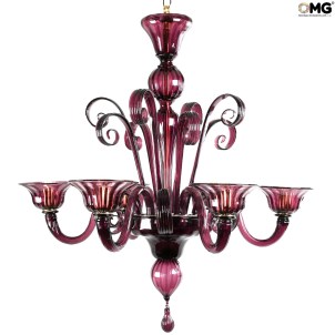 Chandelier Primiero Purple - Pastorale - Murano Glass