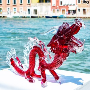 Il Grande Drago - rosso - Vetro di Murano Originale OMG