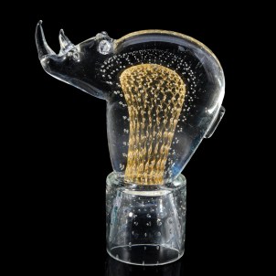rhino_sommerso_gold_original_murano_glass_omg