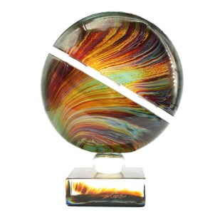 Saturno - Scultpure in Chalcedony - Original Murano Glass OMG