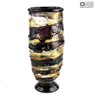  Vaso Ares - Vetro Sbruffi - Vetro di Murano Originale OMG