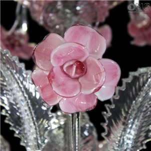 Lampadario Rosetta - Floreale - Vetro di Murano