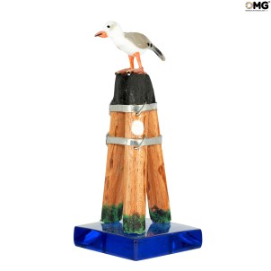 Venetian Seagull - Glass Sculpture - Original Murano Glass OMG