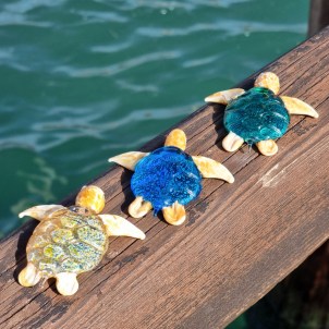 Set of 3 sea turtles - Original Murano Glass OMG