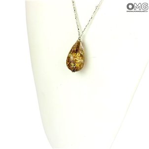 Solemnis Silver - Necklace Venetian Beads - Original Murano Glass OMG