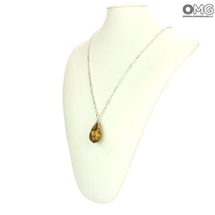 Solemnis Silver - Necklace Venetian Beads - Original Murano Glass OMG