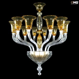 Venetian Chandelier Sultano Amber Mini - Original Murano Glass