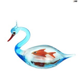 Swan with Fish - Original Murano Glass OMG