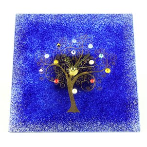 Reloj de mesa - El Árbol de la Vida - Vidrio de Murano original OMG