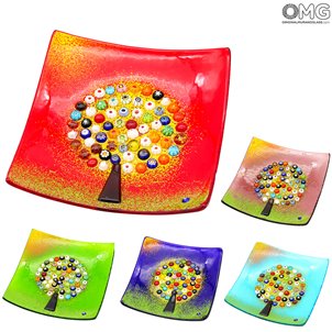 El Árbol de la Vida - Plato «Empty Pocket» - Vidrio de Murano Millefiori original 