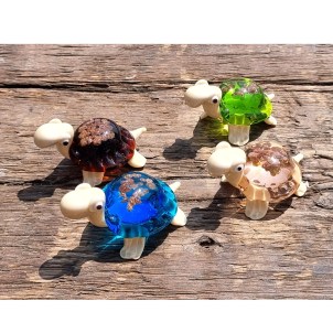 Tortuga con aventurina - Vidrio de Murano original OMG