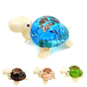 Tortuga con aventurina - Vidrio de Murano original OMG
