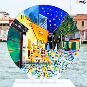 Plato para café - Homenaje a Van Gogh - Redondo