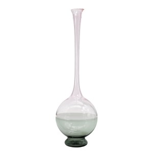   Elegante Vaso Soffiato - Encalmo Rosa e Grigio - Original Murano Glass OMG