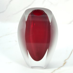 Vaso Locus Rosso - Sommerso - Vetro di Murano