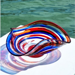 Piatto Papios -  Vetro Soffiato - Vetro di Murano Originale OMG