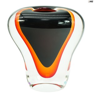 Vaso Cobra nero Sommerso - Vetro di Murano