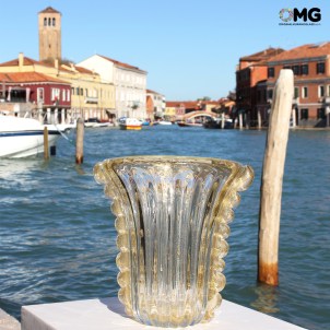 Vaso Vulcano Cristallo - Disponibile in tre dimensioni -Vetro di Murano Originale OMG