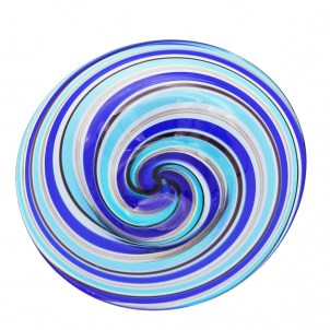 Plato azul Cannes - Cristal de Murano original OMG