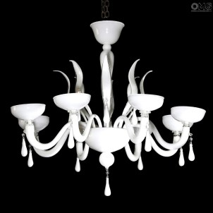 Venetian Chandelier Classic Regina White - Original Murano Glass