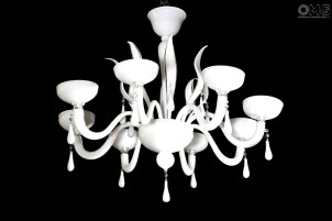 Venetian Chandelier Classic Regina White - Original Murano Glass