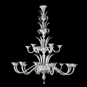 Venetian Chandelier Orseolo - white - Original Murano Glass