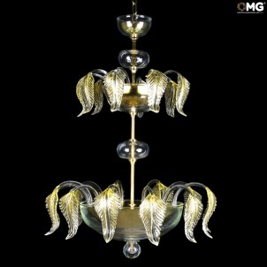 Venetian Chandelier - etrusco pure Gold 24kt - original Murano Glass - omg