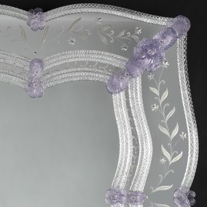 Ametista - Wall Venetian Mirror - Murano Glass 