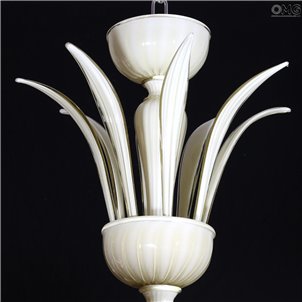 Venetian Chandelier Ivory Shade - Original Murano Glass OMG
