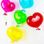 Globos de cristal pequeños con forma de corazón (5 unidades) - para colgar - Vidrio de Murano original OMG