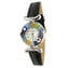 Reloj de pulsera Millefiori - correa negra - cristal de Murano Original OMG
