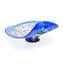 Drop Bowl Millefiori Murrine -  Blue Silver Glass